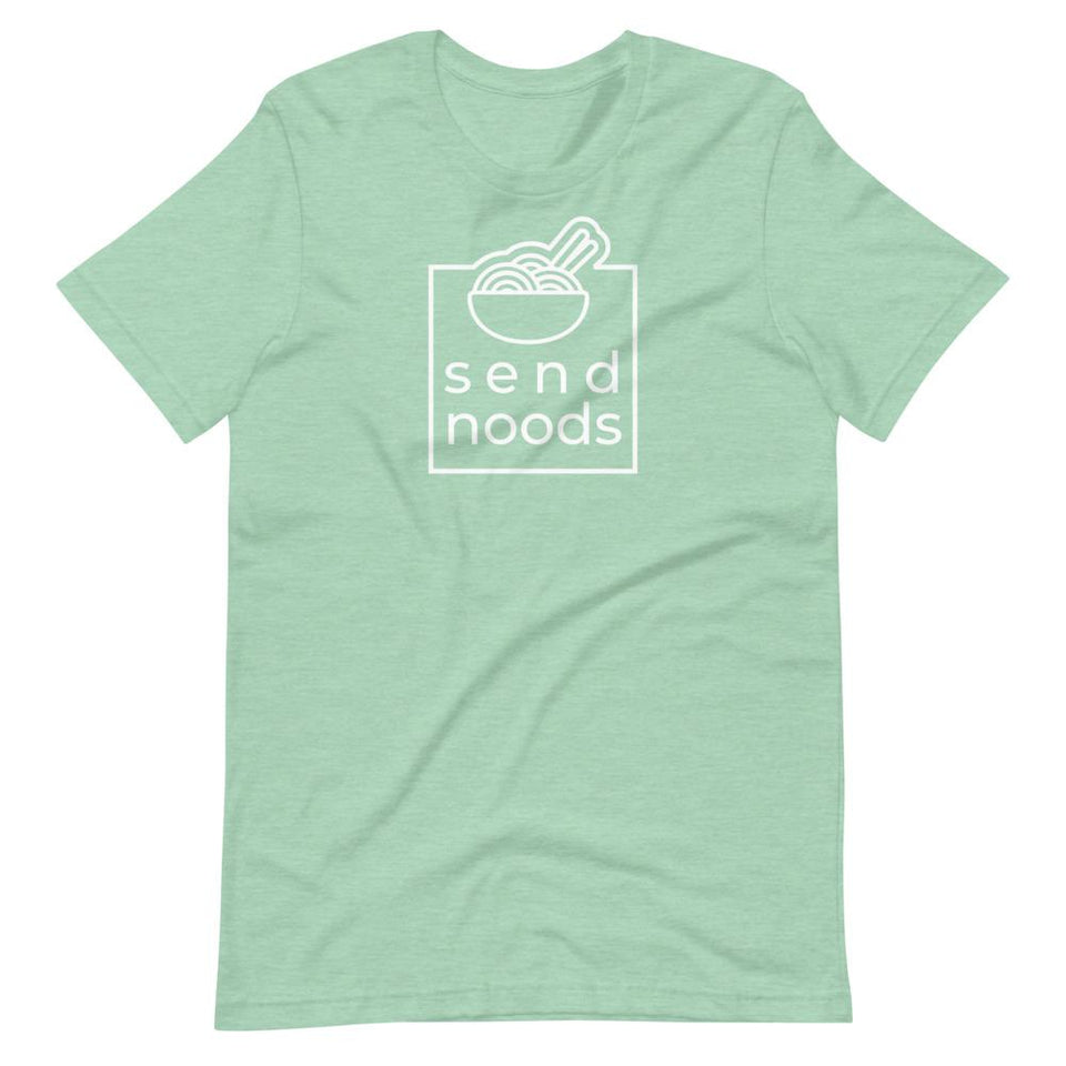 Send Noods | Unisex Cotton Crew | Various Heather Colors | Dietitian T Shirt | neRD Clothing Company | Heather Prism Mint