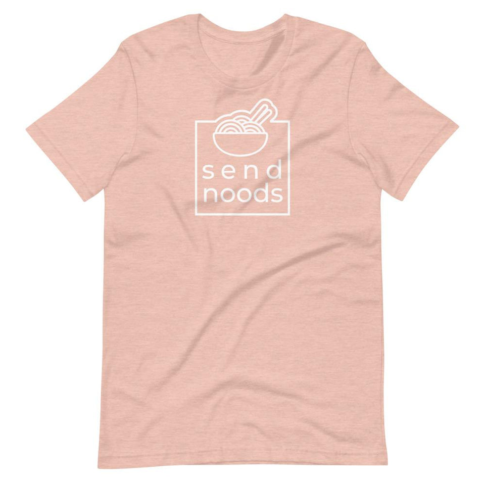 Send Noods | Unisex Cotton Crew | Various Heather Colors | Dietitian T Shirt | neRD Clothing Company | Heather Prism Peach