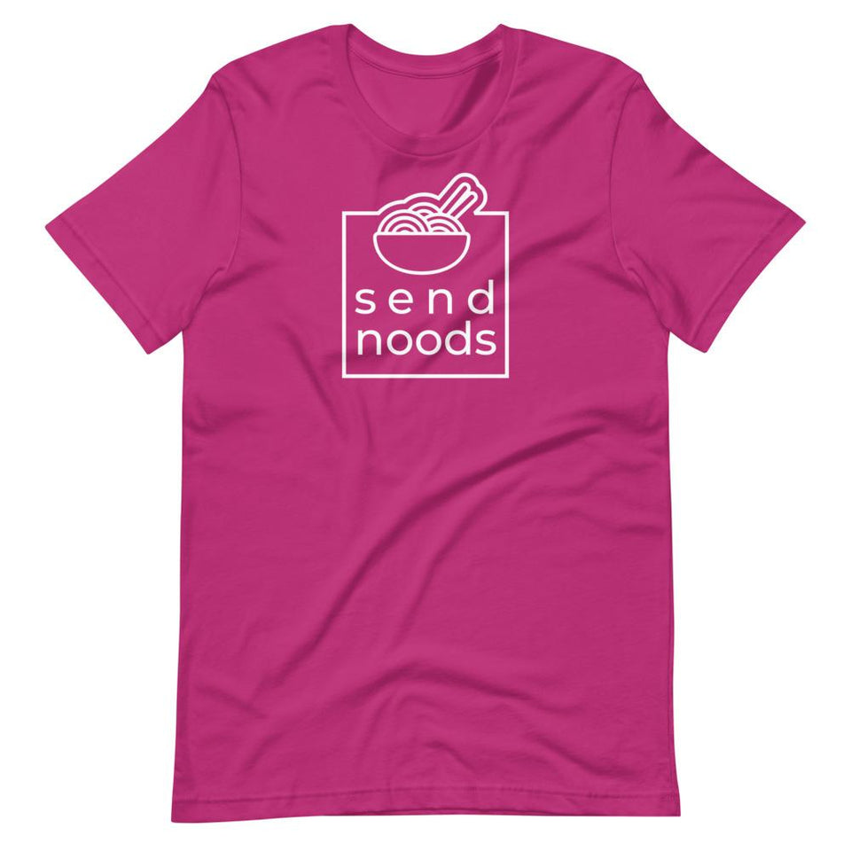 Send Noods | Unisex Cotton Crew | Various Solid Colors | Dietitian T Shirt | neRD Clothing Company | Berry