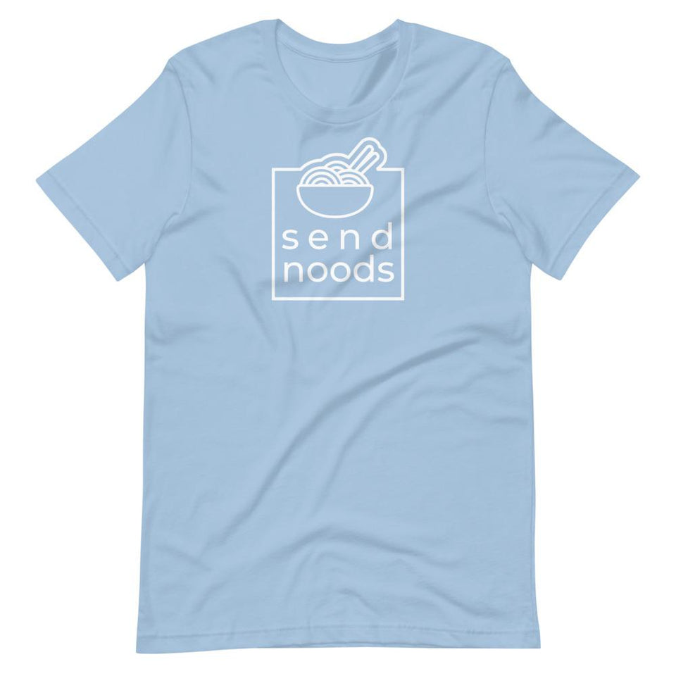 Send Noods | Unisex Cotton Crew | Various Solid Colors | Dietitian T Shirt | neRD Clothing Company | Light Blue