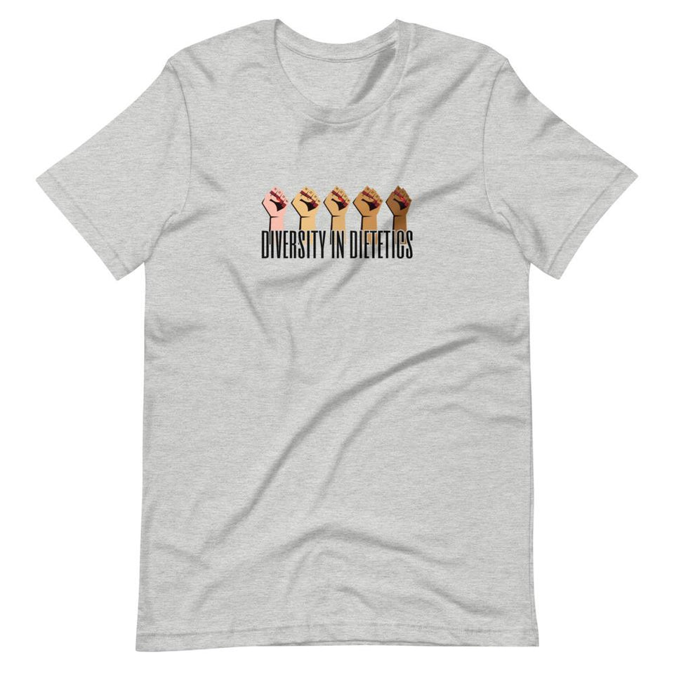 Diversity in Dietetics | Unisex Cotton Crew | Various Colors | Dietitian T Shirt | neRD Clothing Company | Athletic Heather