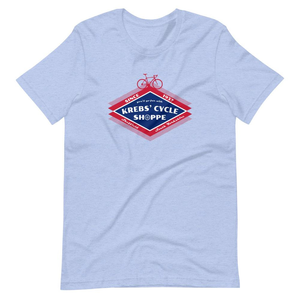 Krebs' Cycle Shoppe | Unisex Cotton Crew | Various Colors | Dietitian T Shirt | neRD Clothing Company | Heather Blue