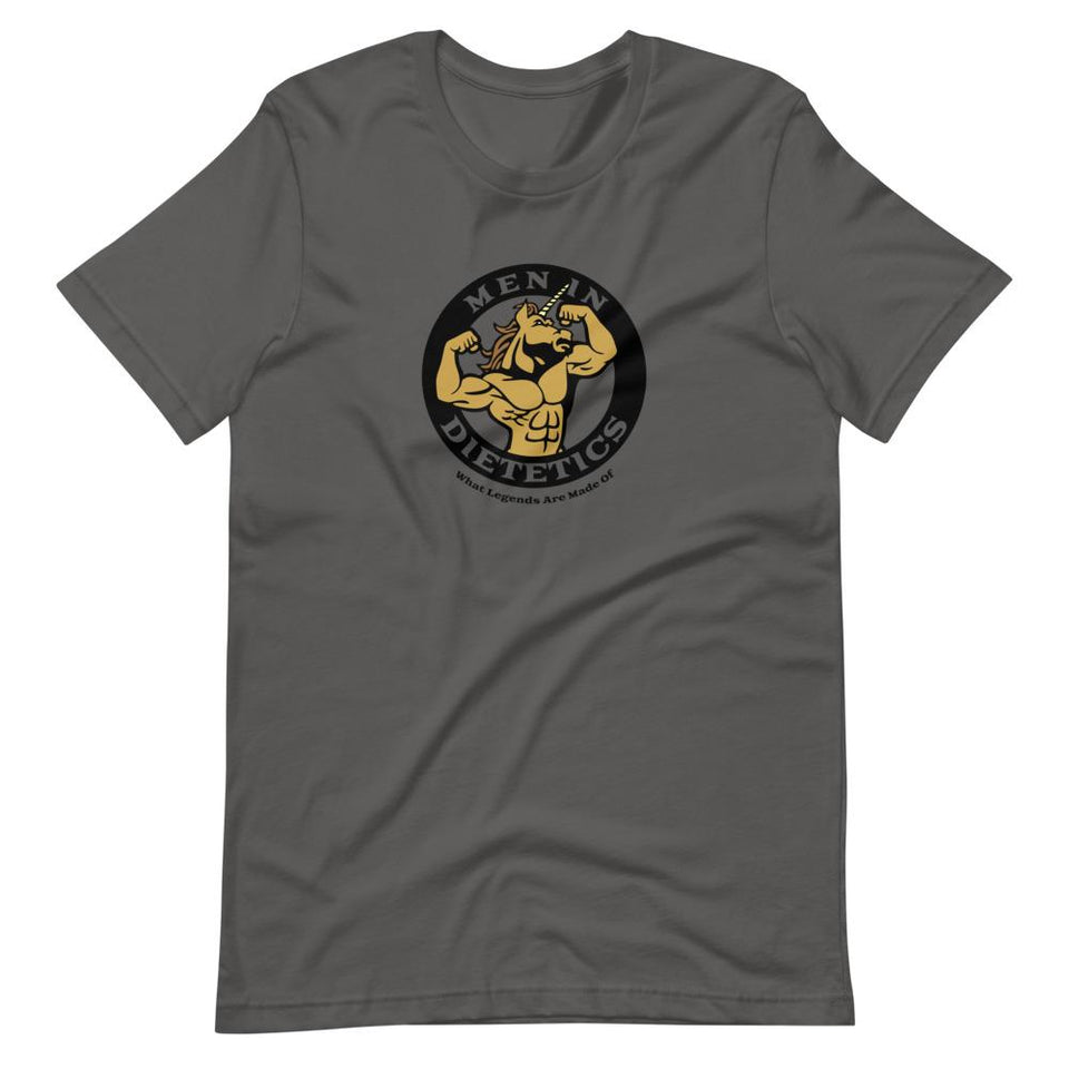 Men in Dietetics Colorways | Unisex Cotton Crew | Various Colors | Dietitian T Shirt | neRD Clothing Company | Asphalt