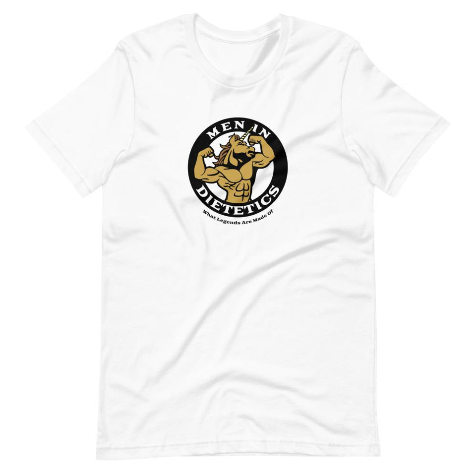 Men in Dietetics Colorways | Unisex Cotton Crew | Various Colors | Dietitian T Shirt | neRD Clothing Company | White