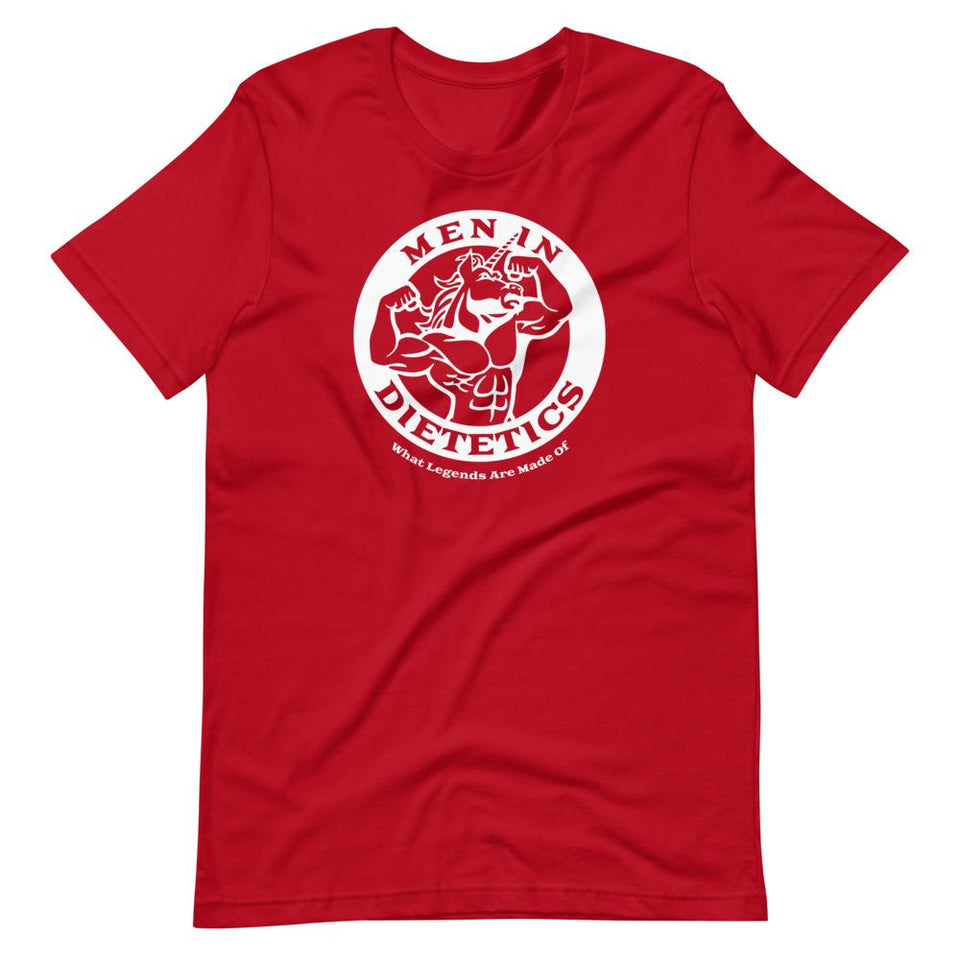 Men in Dietetics | Unisex Cotton Crew | Various Colors | Dietitian T Shirt | neRD Clothing Company | Red