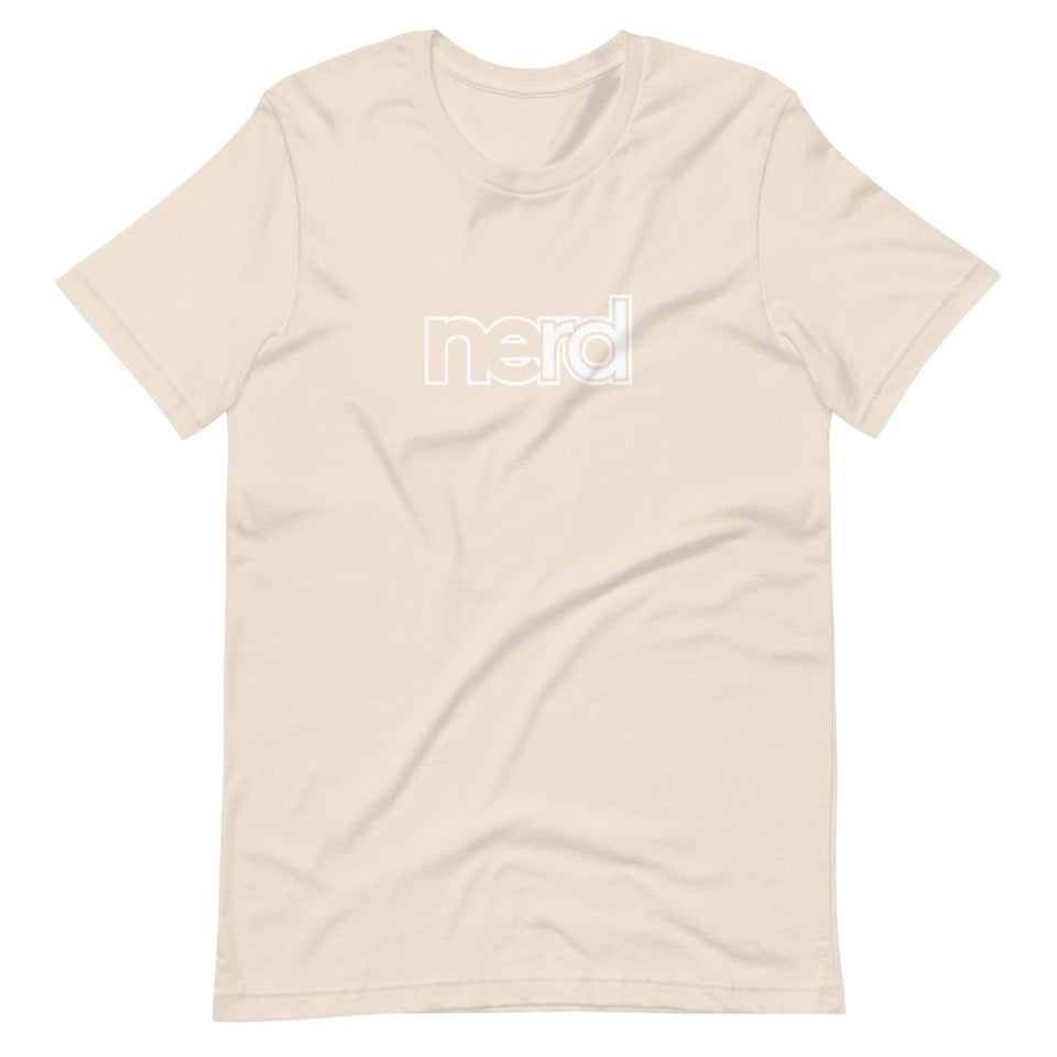 neRD Logo White | Unisex Cotton Crew | Various Solid Colors | Dietitian T Shirt | neRD Clothing Company | Soft Cream