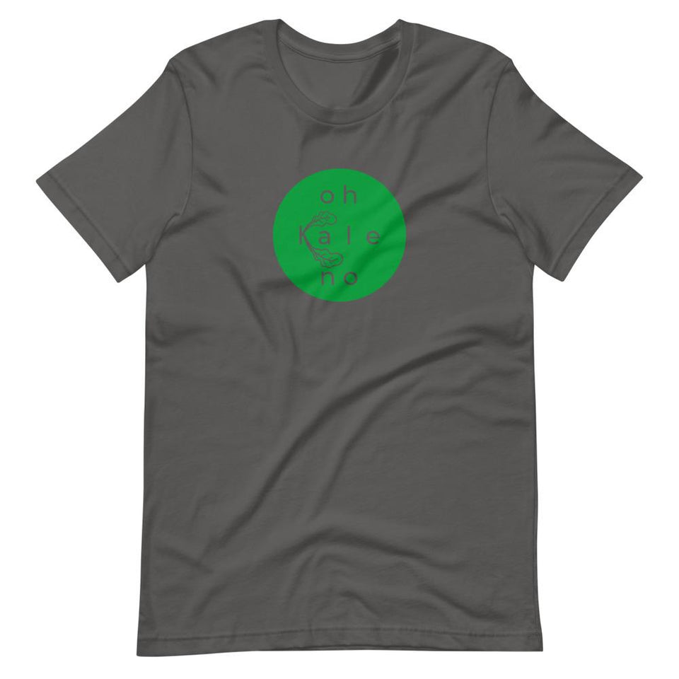 Oh Kale No Colorways | Unisex Cotton Crew | Shades of Gray | Dietitian T Shirt | neRD Clothing Company | Asphalt