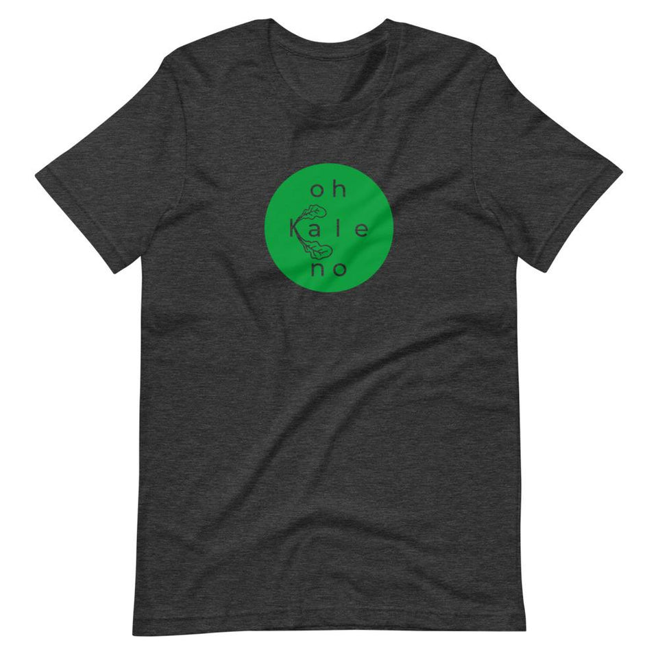 Oh Kale No Colorways | Unisex Cotton Crew | Shades of Gray | Dietitian T Shirt | neRD Clothing Company | Dark Grey Heather