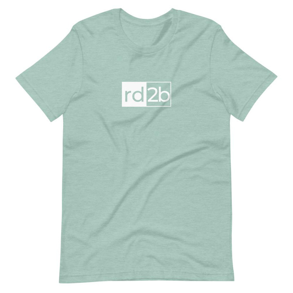 RD2B Block | Unisex Cotton Crew | Various Heather Colors | Dietitian T Shirt | neRD Clothing Company | Heather Prism Dusty Blue