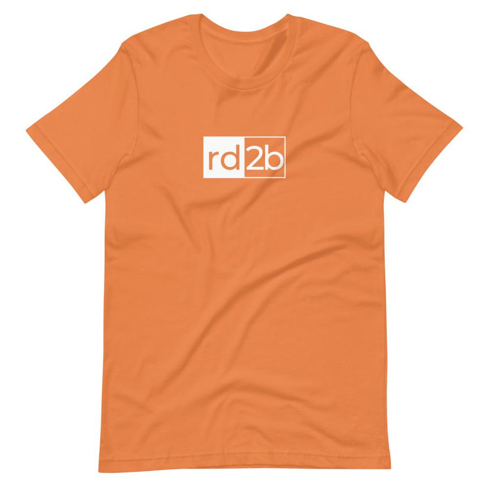 RD2B Block | Unisex Cotton Crew | Various Solid Colors | Dietitian T Shirt | neRD Clothing Company | Burnt Orange