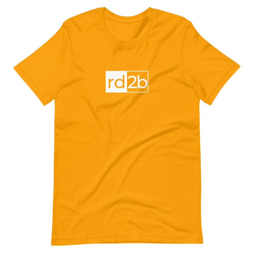RD2B Block | Unisex Cotton Crew | Various Solid Colors | Dietitian T Shirt | neRD Clothing Company | Gold