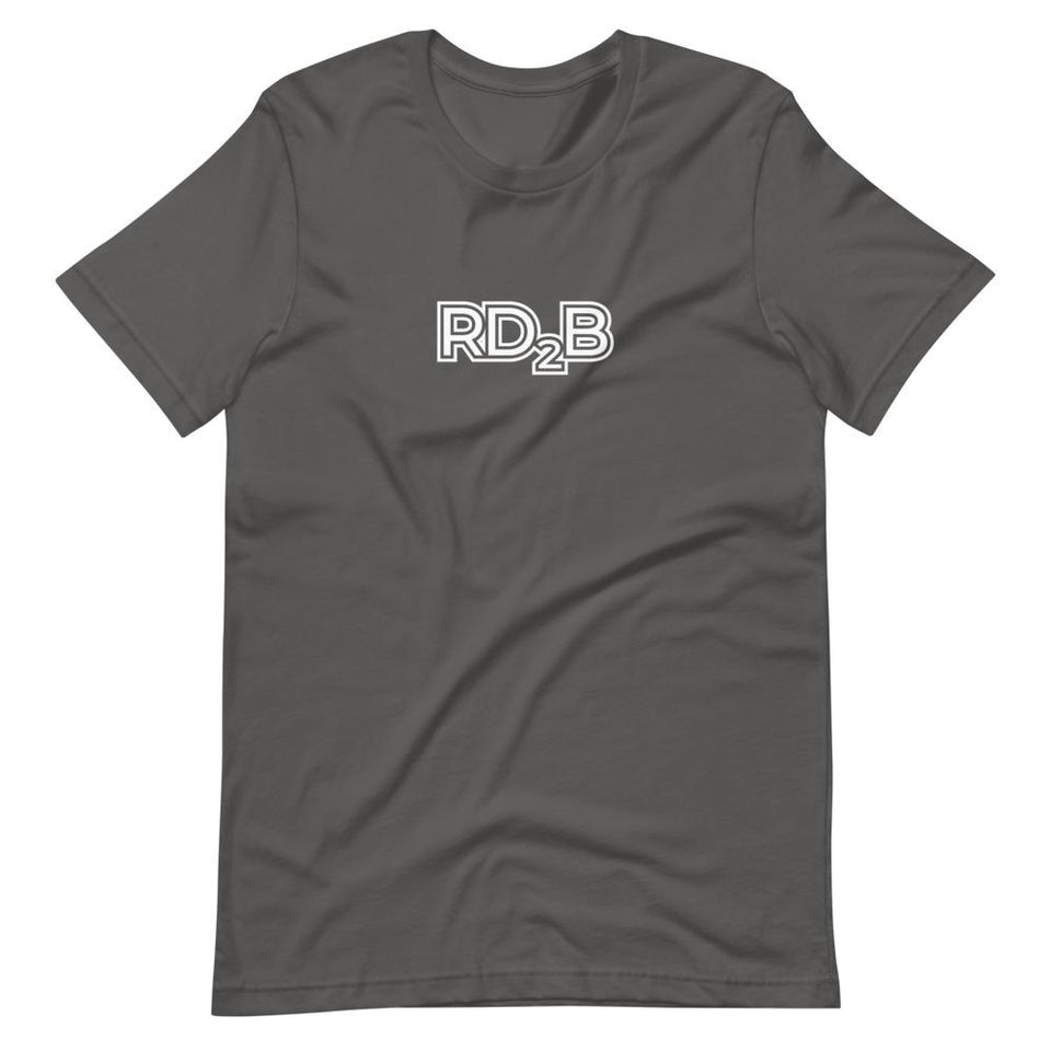 RD2B Contour | Unisex Cotton Crew | Shades of Gray | Dietitian T Shirt | neRD Clothing Company | Asphalt