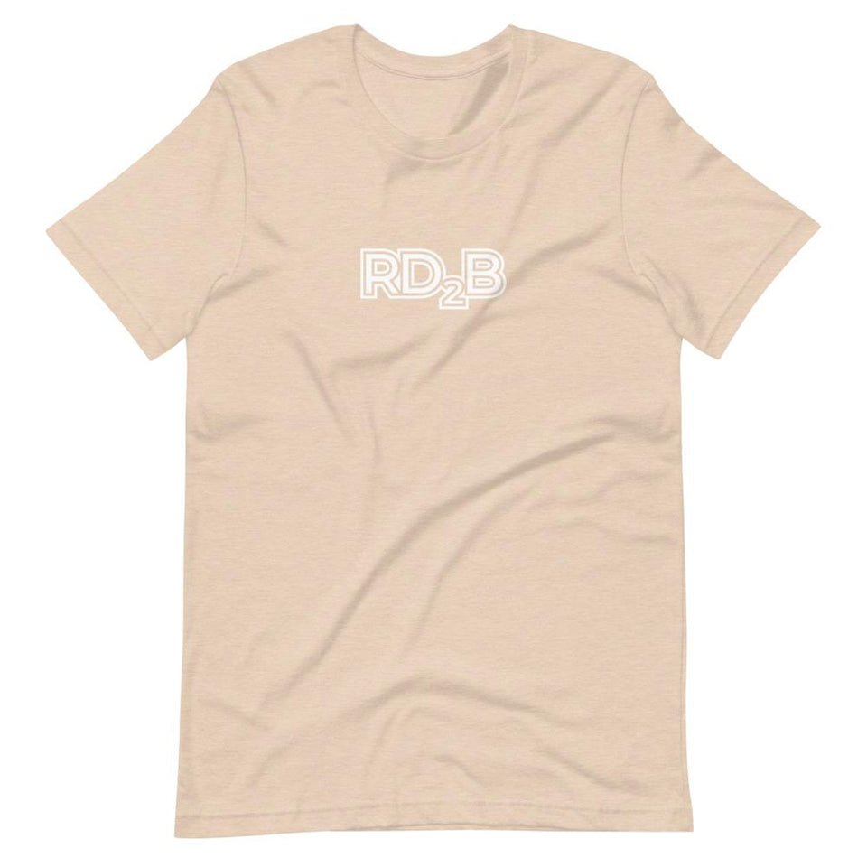 RD2B Contour | Unisex Cotton Crew | Various Heather Colors | Dietitian T Shirt | neRD Clothing Company | Heather Dust