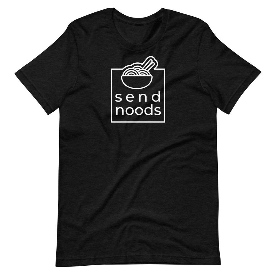 Send Noods | Unisex Cotton Crew | Shades of Gray | Dietitian T Shirt | neRD Clothing Company | Black Heather