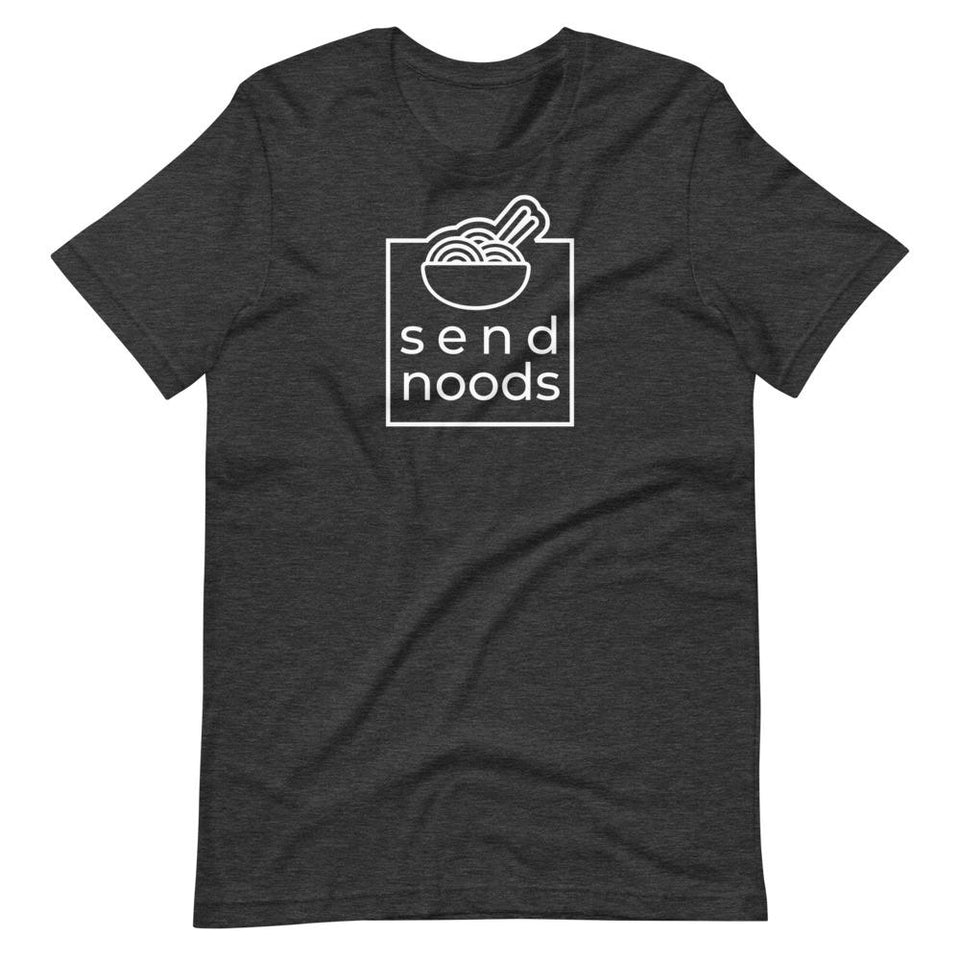 Send Noods | Unisex Cotton Crew | Shades of Gray | Dietitian T Shirt | neRD Clothing Company | Dark Grey Heather