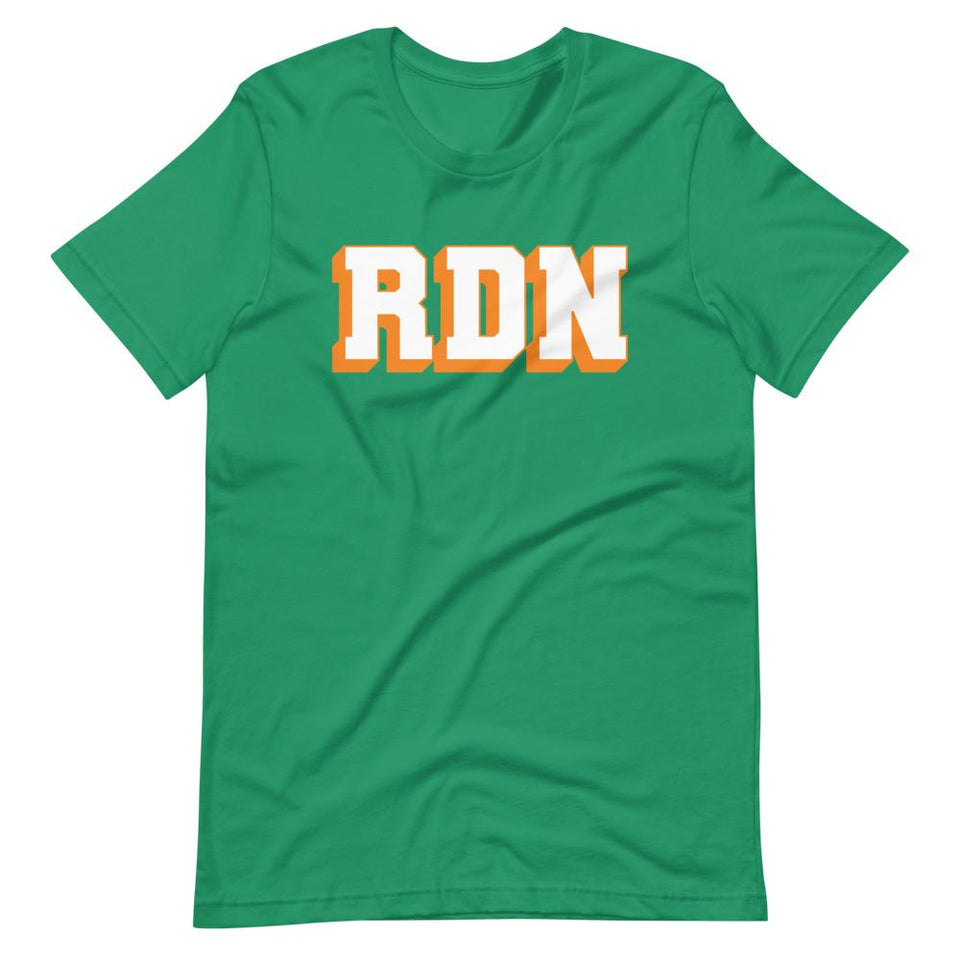 Varsity Dietitian | Unisex Cotton Crew | Kelly | Dietitian T Shirt | neRD Clothing Company | XS